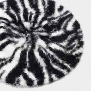 Nouvelle Arrivée 2025 – Béret Tendance Hiver Motif Zèbre pour Femme – Idéal Quotidien et Extérieur - Product Image 5