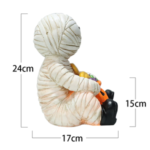 Serie Halloween resina artigianato <span class=keywords><strong>statue</strong></span> da giardino esterno articolo di arredamento caramelle mummia decorazione da giardino - Product Image 2