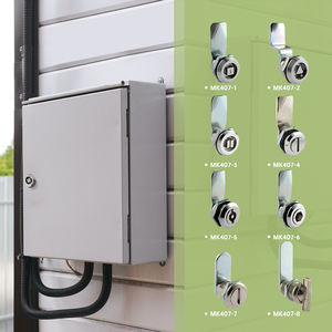 מנעול קאם משולש מסגסוגת אבץ MK407-2 לסיבוב רבע סיבוב לארון חשמל, תיבת דואר וארגז כלים - Product Image 3