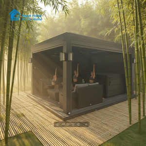 Pérgola Bioclimática de Aluminio Extruido Sweet Home 4x4 con Techo de Láminas Motorizado y Retráctil, Toldo Independiente <span class=keywords><strong>para</strong></span> Patio Exterior - Product Image 1