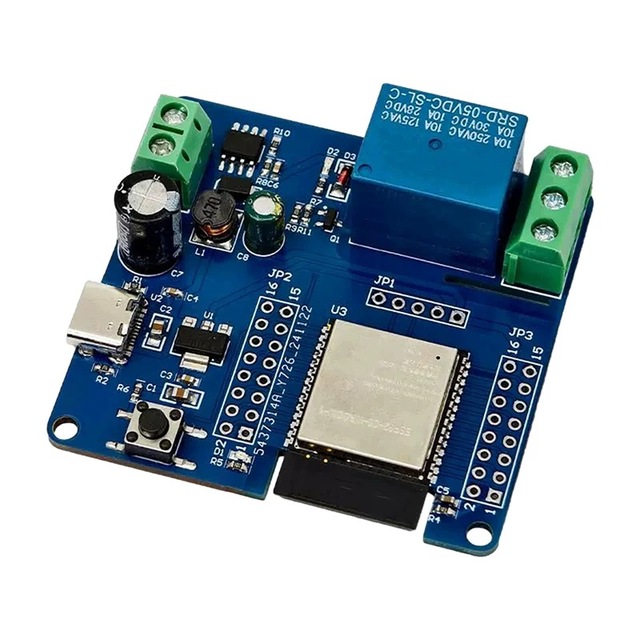 DC5-60V Single-channel Relay Module with Onboard ESP32-C6 WIFI Bluetooth Development Board Module and Type-C Interface