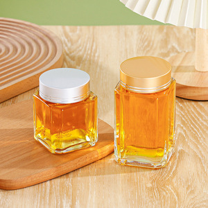 Bán Buôn Mật Ong Lọ Thủy Tinh Trung Quốc Quảng Trường Kính Đẹp Mật Ong Lọ Bát Giác Ưa Thích Mật Ong Lọ - Product Image 1