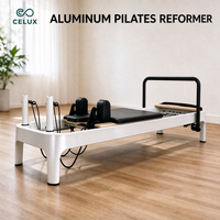 Reformer de Pilates en aluminium haut de gamme, qualité supérieure et design classique, portable et réglable pour les studios de fitness