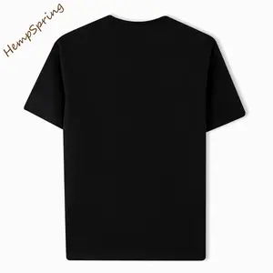 Boxy Fit Short Sleeve T-Shirt Eco Friendly Hemp Bamboo T-shirt For Men Clothing Men's Bamboo Jersey Tee Hemp Tshirt Men