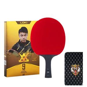 Raquette de tennis de table authentique <span class=keywords><strong>LOKI</strong></span> Thor Série E 6 étoiles 7 étoiles en fibre de carbone avec caoutchouc anti-adhésif et anti-tourbillon pour attaque rapide et entraînement - Product Image 1