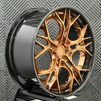 Nouvelles jantes en alliage d'aluminium forgé 2 pièces de 18 à 21 pouces 5x112 114.3 120 à déport profond concave pour voiture de tourisme finition brossée