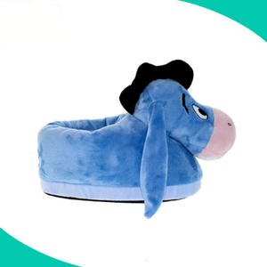 Pantoufles d'hiver en peluche douce pour enfants, pantoufles chaudes en forme d'animal, en peluche de dessin animé, d'âne, nouvelle collection - Product Image 2