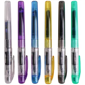 Chinese Clear Plastic Writing Fine Broad Sketch Drawing Scrapbook Calligraphy Painting Filled flexible Brush Tip Fountain Pen