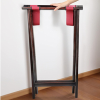 Support de plateau en bois de bouleau massif fini acajou, 31 pouces, marron
