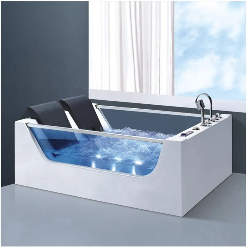 Vasca idromassaggio Badewanne מחיר אקריליק בודד אמבטיה גדול לבן עיסוי אמבטיה עבור 2 אדם