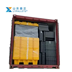 LYPALLETS plastic spill pallet 4 drums 1240 x 1240 mm hdpe spill containment pallet oil chemical storage with factory price