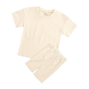 Vestiti estivi per ragazze abiti per bambini magliette larghe in cotone Set di pantaloncini sottili Set di abbigliamento per <span class=keywords><strong>bambina</strong></span> per bambini - Product Image 4