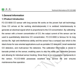 ProSense UL Aprovado FC-<span class=keywords><strong>CO</strong></span>-5000 Sensor De Monóxido De Carbono <span class=keywords><strong>CO</strong></span> <span class=keywords><strong>Detector</strong></span> Sensor Fabricante - Product Image 4