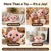 Boneka Flamingo Bulat Lucu, Mainan Penghilang Stres, Hadiah Anak, Hewan Boneka Lembut, Bantal Burung Merah Muda, Dekorasi Meja