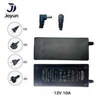 Adaptateur de chargeur rapide DC 12V 10A 120W ignifuge en matériau PC V-0 pour distributeurs de nourriture pour animaux de compagnie, chargeur de batterie au lithium