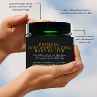 24H Hydratant intense miel cacao karité beurre de corps avec carthame noix de coco amande, crème pour le corps adoucissante peau sèche