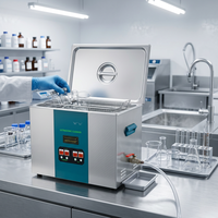 Nettoyeur à ultrasons pour verrerie 30L 600W, avec réglage du temps et de la température, pour verrerie de laboratoire, béchers, flacons, tubes à essai