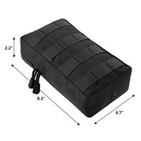 Pochette utilitaire tactique MOLLE, sac de rangement EDC grand format résistant à l'eau avec mousquetons à dégagement rapide
