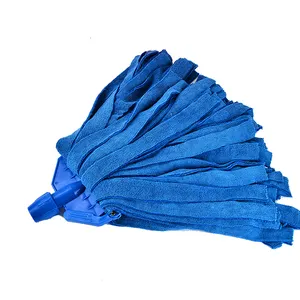 Esun Washable Blue Microfiber Kentucky Terry Strips Cloth Mop Replacement Heads Refill Cleaning Supplies