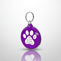 Programmierbarer NFC-Haustier-ID-Anhänger aus Epoxidharz mit individuellem QR-Code und URL für Hunde/Katzen