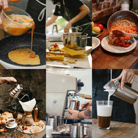 Wajan Crepe Anti Lengket Baja Tahan Karat Tiga Lapis |   Wajan Panggang Dosa/Tortilla |   Wajan Datar Tahan Lama untuk Memasak Sehat