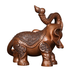 Brass Auspicious <b>Elephant</b> Figurine Handmade Decorative Object Office Space Chinese New Year <b>Gift</b> - Product Image 5