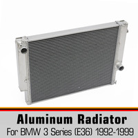 Radiateur EPMAN Racing entièrement en aluminium à 2 rangées pour BMW E36 318 323 325 328 M3 E36 1992-1998 Système de refroidissement TKRTY005M