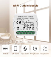 Module d'interrupteur intelligent Tuya WIFI pour stores et volets roulants, compatible avec les moteurs à commande bidirectionnelle, fonctionne avec Alexa et Google Home