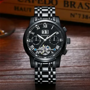 GUANQIN GJ16031 Montre Homme en Acier Inoxydable Étanche Creuse Automatique Mécanique Machine de Luxe Horloge Étanche - Product Image 1
