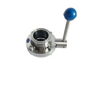 Chinese Manufacturer Customized Sanitary Stainless Steel Manual Butterfly Valve For Overseas Market