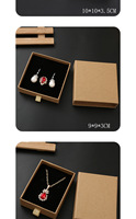 Boîte d'emballage pour bijoux en papier kraft Xiyu, boîte de rangement pour boucles d'oreilles, bagues, colliers, boîte cadeau à tiroir avec gaufrage quadricolore