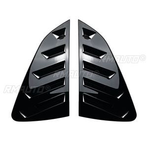 Glossy Black/Carbon Look Car Rear <b>Window</b> Shutter <b>Cover</b> Trim <b>Window</b> Louver Side Vent Trim for Volkswagen Polo MK6 2018+ - Product Image 2