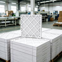 Filter Pembersih Udara Hepa AC Furnace Berbahan Serat Sintetis Kustom dengan Bingkai Lipat MERV 6 8 13 untuk Penggunaan Rumah, Hotel, Pabrik Manufaktur