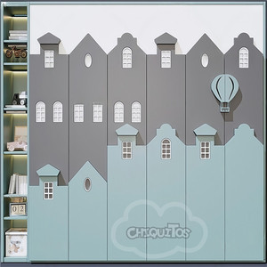 Set di librerie in legno Chiquitos-multiuso salvaspazio per bambini camera da letto ripiani regolabili Design moderno per - Product Image 5