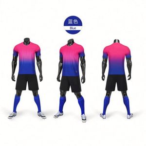 Conjunto de Camisetas de Fútbol de Poliéster 100% de Alta Calidad en Tallas Grandes, Color Rosa y Verde, Uniforme de Club de Fútbol - Product Image 3