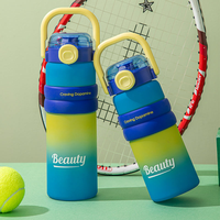 Bouteilles d'eau sportives pour étudiants, type paille, gourde en plastique pour enfants, gobelet d'eau pour enfants avec paille