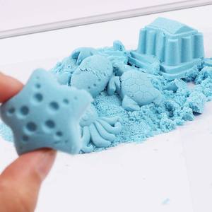 Foska école papeterie en boîte jouet sensoriel cadeau d'anniversaire 16 pièces moulable couleur sable magique enfants jouer ensemble avec château moules - Product Image 4