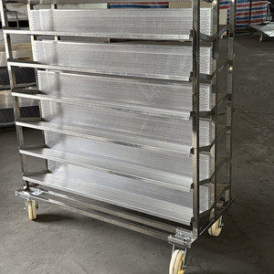 Custom Stainless Steel <strong>Welded</strong> Chicken <strong>Trolleys</strong>, Freezer Racks for Storage and Transportation - Product Image 1