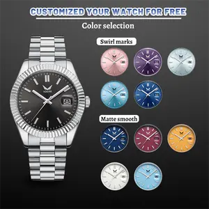 Relojes mecánicos originales automáticos mecánicos de negocios luminosos impermeables de la mejor marca 5atm con logotipo personalizado Herren Uhr