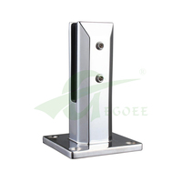 Modernes Edelstahl-Glasgeländer ohne Rahmen, satiniert poliert, 12 mm, verstellbar, bodenmontiert, einfach für Hotelbalkone, mit Spigot-Befestigung