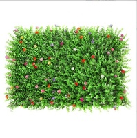 Haie artificielle verticale en plastique durable, protégée contre les UV, pour jardin vertical