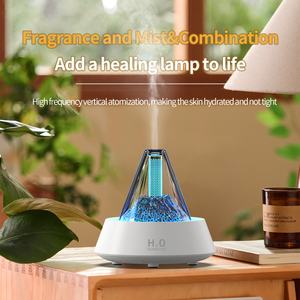 Creative 80ml Portable <b>Electric</b> Ultrasonic Essential <b>Oil</b> <b>Diffuser</b> Yoga Relax USB Simulated Lava Volcanic Humidifier for Hotel - Product Image 5
