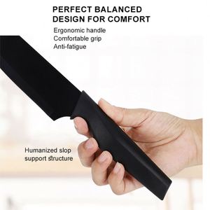 14-Piece S3CR13 Carbon Stainless Steel <b>Sharp</b> Kitchen <b>Knife</b> <b>Set</b> PP Handle Fruit Meat Cutting <b>Knives</b> Kit With Black Wooden Block - Product Image 3