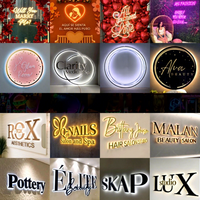 Enseigne lumineuse personnalisée en acier inoxydable avec lettres rétroéclairées, logo LED Halo, enseigne extérieure pour magasin, montage mural, ODM OEM