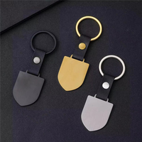 Porte-clés personnalisé en alliage de zinc émaillé, plaque vierge pour sublimation, porte-clés en métal, porte-étiquette géométrique