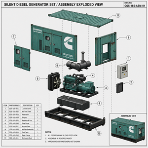Générateur au gaz naturel 400 kVA 450 kVA 500 kVA 50 Hz triphasé 600 kVA - Product Image 3