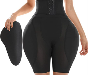 Pantalones Moldeadores de Cintura Alta <span class=keywords><strong>con</strong></span> Botones Laterales y Control de Abdomen, Tallas Grandes, <span class=keywords><strong>con</strong></span> <span class=keywords><strong>Relleno</strong></span> en Cadera, de Poliéster, para Mujer - ¡Venta Caliente! - Product Image 1