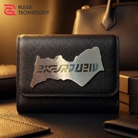 Plaque de logo en métal gravée CNC brossée, adhésif puissant, luxe sur mesure, plaque signalétique en acier inoxydable 304 pour cadeaux d'entreprise