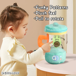 Baby Pull Line Spinning <strong>Toy</strong> Set Portable Diy Assembly Pretend Play Electric Plush Educational Mini Avocado Juicer <strong>Machine</strong> <strong>Toy</strong> - Product Image 3