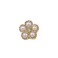 Paso Sico Bestseller Internet-famous Mini Fleur Métallique en Alliage avec Strass Super Scintillants 3D Trèfle à Quatre Feuilles pour Ongles